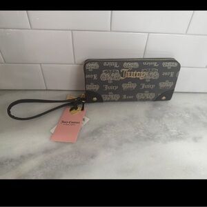 Juicy Fan Club Large Wallet, Chocolate/sandstone NWT